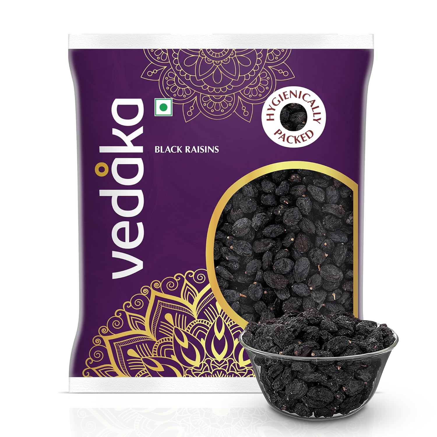 Vedaka Black Raisins | Seedless | 500 G | Premium Kali Kishmish | Kali Draksh | Dry Fruits | Flavourful & Delicious Snack | Source Of Potassium & Dietary Fibre | Ambient Temperature - View 2